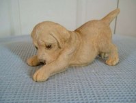 Yellow Labrador Puppy - Ornament / Figurine - Living Stone