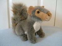 Grey Squirrel Soft Toy - Dowman Soft Touch