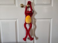 Frog Toy : Hanging Soft Toy Frog (Red) - Dowman - 45cm